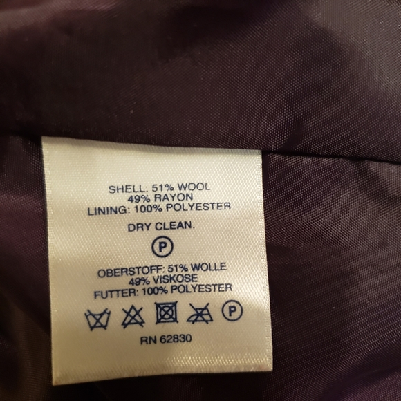 Lands' End Plum Peacoat - Picture 8 of 10